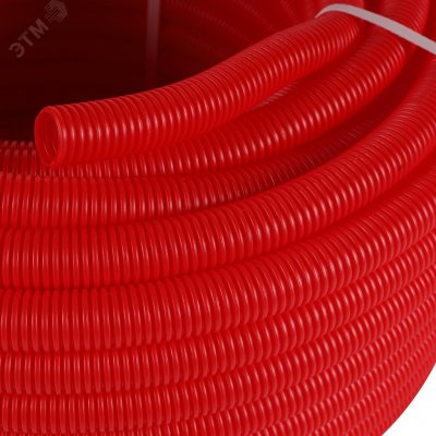 Труба гофрированная ПНД, цвет красный диаметр 23 мм для трубы 16
