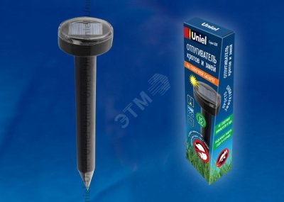 UDR-S20 SOL BLACK Устройство для отпугивания кротов и змей, на солнечной батарее. Постоянная частота