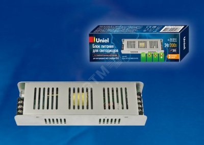 UET-VAS-200B20 24V IP20 Блок питания,200Вт. Металлический корпус. TM Uniel