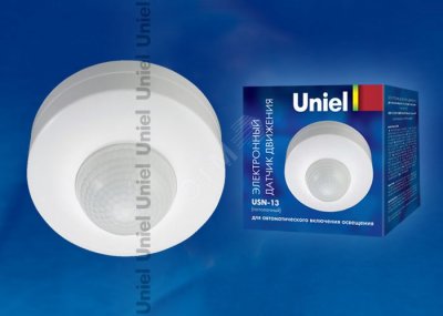 USN-13-360R-1200W-3LUX-12M-0,6-1,5m/s-WH Датчик движения. Картонная упаковка