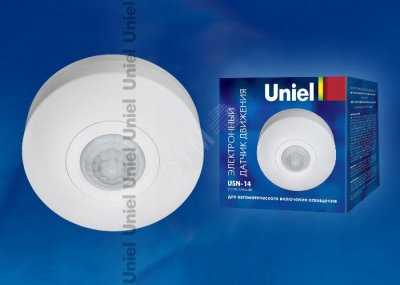 USN-14-360R-1200W-3LUX-6M-0,6-1,5m/s-WH Датчик движения. Картонная упаковка