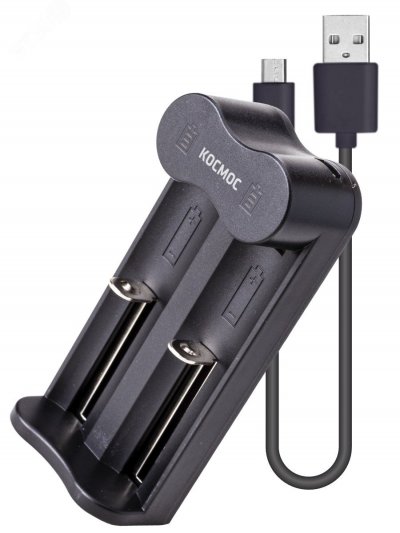 Зарядное устройство KOC701USB 1-2 16340,17335,18490,18650, 20700 питание от USB шнур. автомат., КОСМ