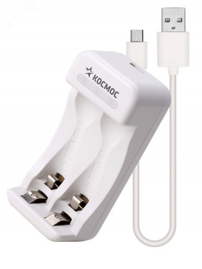 Зарядное устройство KOC801USB 1-2 AA/AAA питание от USB шнура, КОСМОС (KOC801USB)
