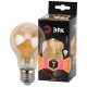Лампа светодиодная филаментная F-LED A60-7W-827-E27 gold (филамент, груша золот., 7Вт, тепл, Е27) ЭР