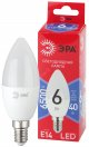 Лампа светодиодная LED B35-6W-865-E14 R  (диод, свеча, 6Вт, хол, E14) (10/100/3500) ЭРА