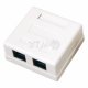 Розетка компьютерная 2-порт RJ 45 (8P8C)cat 5e внешняя